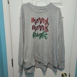 Merry Merry Bright Longsleeve Sweatshirt Size XL